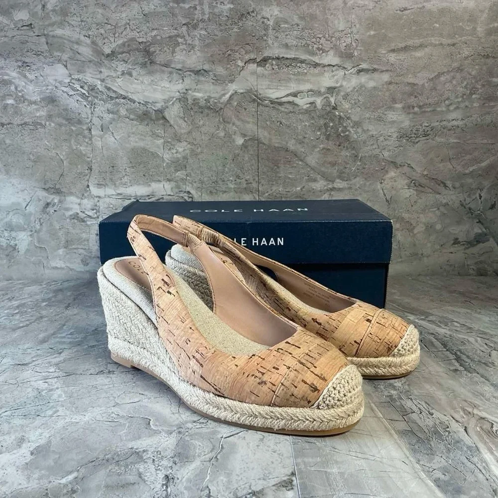 Cole Haan Cloudfeel Espadrille Wedge Slingback 80 mm